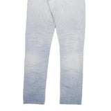 CARHARTT Mens Jeans Blue Regular Slim Denim Light W32 L32 Zip Cotton Blend