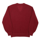 LACOSTE Mens Red Wool Plain V-Neck Basic Knit XXS Jumper Classic Style