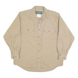 FIELD & STREAM Mens Beige Casual Shirt XL Cotton Blend Button Front Two Pockets