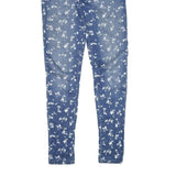 LEVI'S Womens Slim Blue Denim Floral Print Jeans W28 L31 Printed Cotton Blend