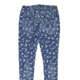 LEVI'S Womens Slim Blue Denim Floral Print Jeans W28 L31 Printed Cotton Blend