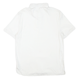 CALVIN KLEIN Mens White Short Sleeve Plain Polo Shirt M Classic Cotton Blend