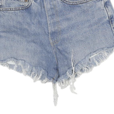 LEVIS Womens Denim Blue Cut-Off Shorts M W24 Frayed Hem Casual Summer