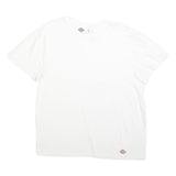 DICKIES Mens White Jersey T-Shirt L Short Sleeve Crew Neck Plain Cotton Blend