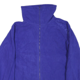 CALVIN KLEIN Mens Blue Jacket L Polyester Blend Zip Plain Casual Warm Top