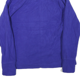 CALVIN KLEIN Mens Blue Jacket L Polyester Blend Zip Plain Casual Warm Top