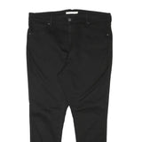 LEVI'S Womens Slim Black Cotton Blend Zip Trousers W36 L27