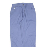 WRANGLER Womens Cotton Blend Blue Regular Fit Straight Leg Trousers W30 L30
