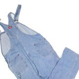 DICKIES Mens Blue Denim Dungarees Loose Cotton Blend XL W44 L26 Workwear