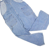 DICKIES Mens Blue Denim Dungarees Loose Cotton Blend XL W44 L26 Workwear