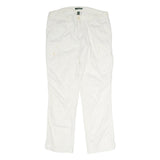 LAUREN RALPH LAUREN Womens White Regular Fit Straight Leg Trousers W34 L34