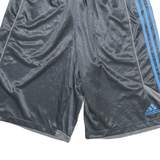 ADIDAS Mens Sports Shorts Grey & Blue FC Barcelona Logo Loose Fit M W26