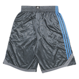 ADIDAS Mens Sports Shorts Grey & Blue FC Barcelona Logo Loose Fit M W26