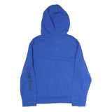 CALVIN KLEIN JEANS Mens Blue & Black Hoodie M Cotton Pullover Casual Wear