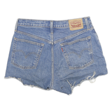 LEVI'S Womens Denim Blue Cut-Off Shorts M W28 Classic Fit Raw Edge