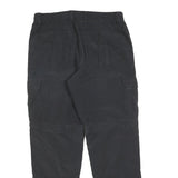 ROUNDER Mens Regular Black Cotton Blend Cargo Trousers W32 L30 Utility Pocket