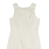 POLO RALPH LAUREN Womens White Cotton Blend Sleeveless Day Dress L Classic Fit