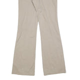 DICKIES Womens Beige Regular Fit Flared Leg Trousers W30 L32 Cotton Blend Zip