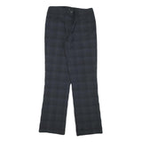 NIKE Womens Polyester Blend Black Regular Straight Trousers W28 L30 Zip Closure