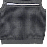 TOMMY HILFIGER Womens Grey Patterned Cotton Blend Sleeveless V-Neck Jumper XL
