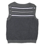 TOMMY HILFIGER Womens Grey Patterned Cotton Blend Sleeveless V-Neck Jumper XL