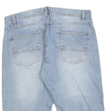 LIVERGY Mens Shorts Blue Denim Casual L W36 Cotton Blend Relaxed Fit