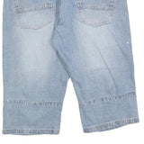 LIVERGY Mens Shorts Blue Denim Casual L W36 Cotton Blend Relaxed Fit