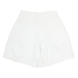 Womens White Casual Cotton Blend Shorts L W32 Relaxed Fit Summer Wear