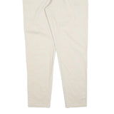 LEGENDS Womens Cotton Blend Cream Regular Fit Straight Leg Trousers W30 L30