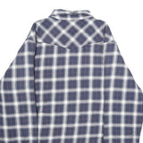WRANGLER Mens Blue & White Plaid Button Jacket L Cotton Blend Casual Outerwear