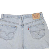 LEVI'S Womens Light Blue Denim Casual Shorts M W34 Frayed Hem Cotton Blend