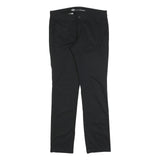 DICKIES Womens Cotton Blend Black Slim Straight Trousers W30 L32 Casual Workwear