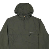 CARHARTT Mens Green L Polyester Blend Hooded Jacket Zip-Up Casual Outerwear