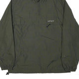 CARHARTT Mens Green L Polyester Blend Hooded Jacket Zip-Up Casual Outerwear