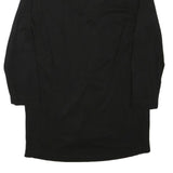 DESIGUAL Womens Black Floral Printed V-Neck Long Sleeve Top XS Stylish Cotton