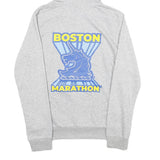 ADIDAS Womens Grey Boston Marathon Pullover Hoodie S Cotton Blend Lightweight