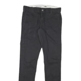 DICKIES Mens Cotton Blend Black Slim Skinny Trousers W32 L34 Workwear Casual