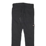DICKIES Mens Cotton Blend Black Slim Skinny Trousers W32 L34 Workwear Casual