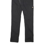 DICKIES Mens Cotton Blend Black Slim Skinny Trousers W32 L34 Workwear Casual
