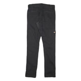 DICKIES Mens Cotton Blend Black Slim Skinny Trousers W32 L34 Workwear Casual
