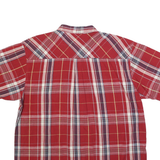 WRANGLER Mens Red Plaid Shirt XL Cotton Blend Casual Button Shirt Pocket