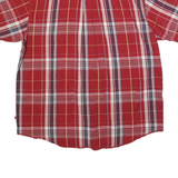 WRANGLER Mens Red Plaid Shirt XL Cotton Blend Casual Button Shirt Pocket