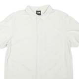 THE NORTH FACE Mens White Shirt L Lightweight Cotton Blend Casual Button Up