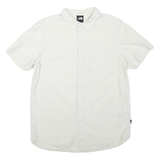 THE NORTH FACE Mens White Shirt L Lightweight Cotton Blend Casual Button Up