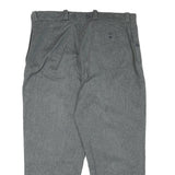 Mens Regular Fit Grey Cotton Blend Button Closure Trousers W40 L28 Workwear