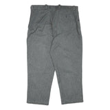 Mens Regular Fit Grey Cotton Blend Button Closure Trousers W40 L28 Workwear