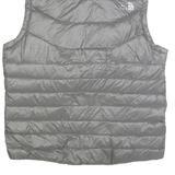 THE NORTH FACE Womens Grey Down Jacket XL Zip Sleeveless Lightweight Outdoor