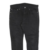 LEVI'S 512 Tapered Mens Jeans Black Slim Tapered Denim W36 L27 Zip Cotton Blend