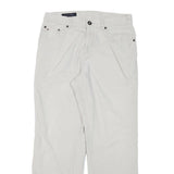 TOMMY HILFIGER Mens Cotton Blend White Regular Fit Straight Trousers W30 L27