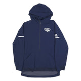 ADIDAS Mens Navy Blue Nevada Hoodie Jacket L Polyamide Plain Zip Hooded
